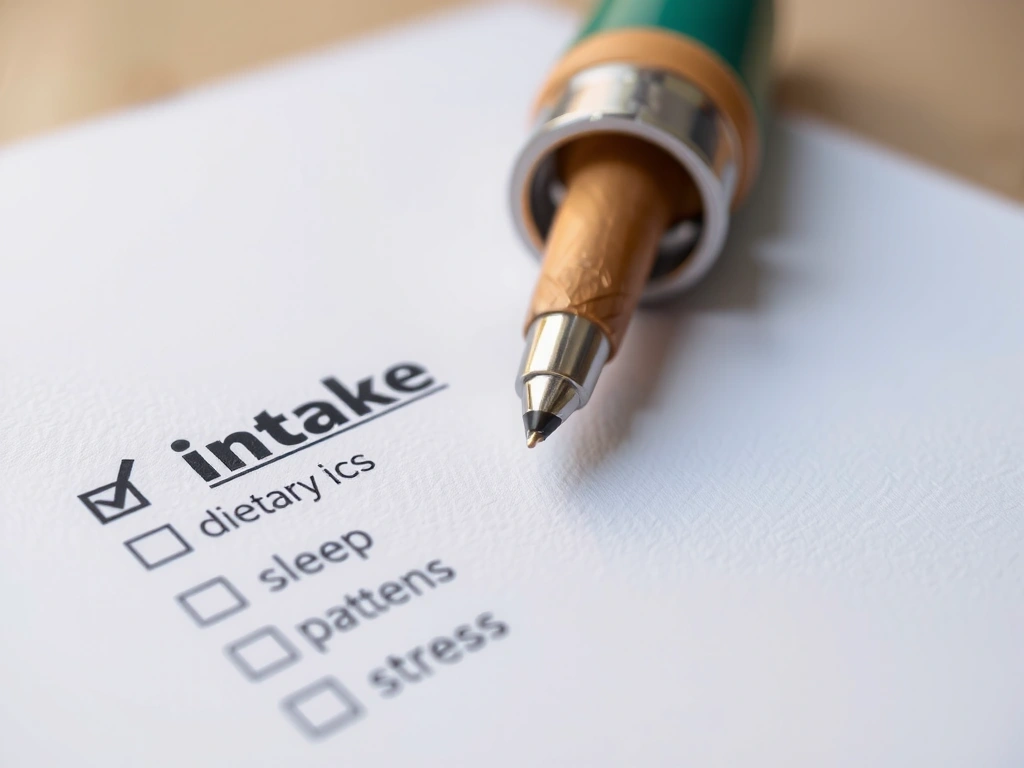 Fiche d'anamnèse médicale annotée